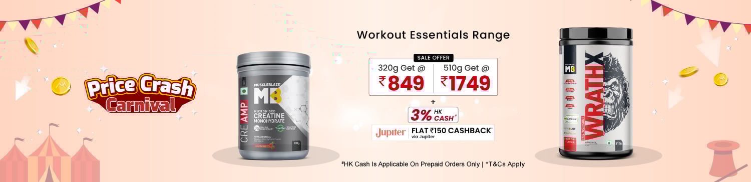 Workout Essentials Range | Price Crash Carnival | GST Cut