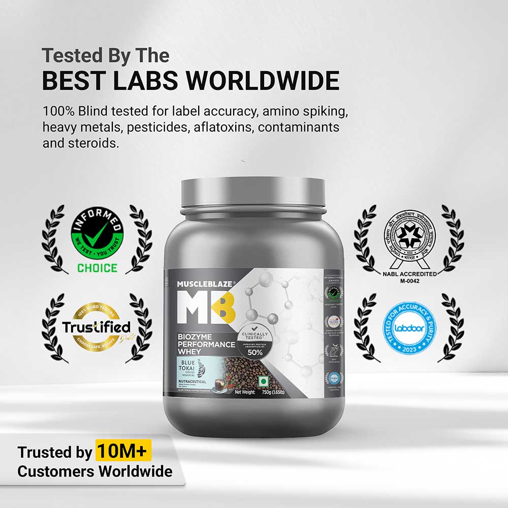 5 - MuscleBlaze Biozyme Performance Whey, 1.65 lb Blue Tokai Coffee