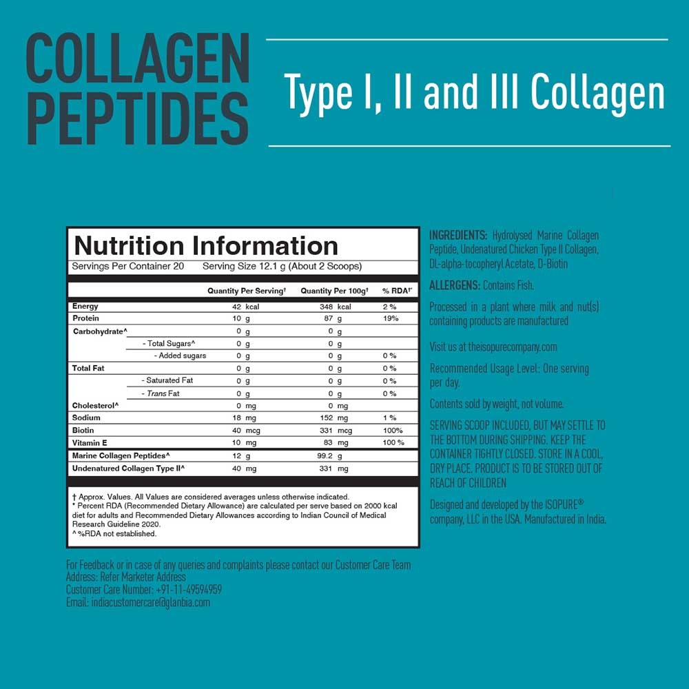 7 - Isopure Collagen Peptides,  250 g  Unflavored 