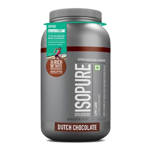 1 - Isopure 100% Whey Protein Isolate,  2.2 lb  Low Carb - Dutch Chocolate 