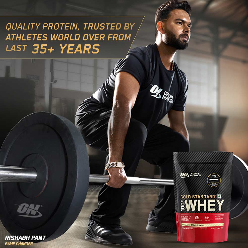 4 - ON (Optimum Nutrition) Gold Standard 100% Whey Protein,  1 lb  Vanilla Ice Cream 