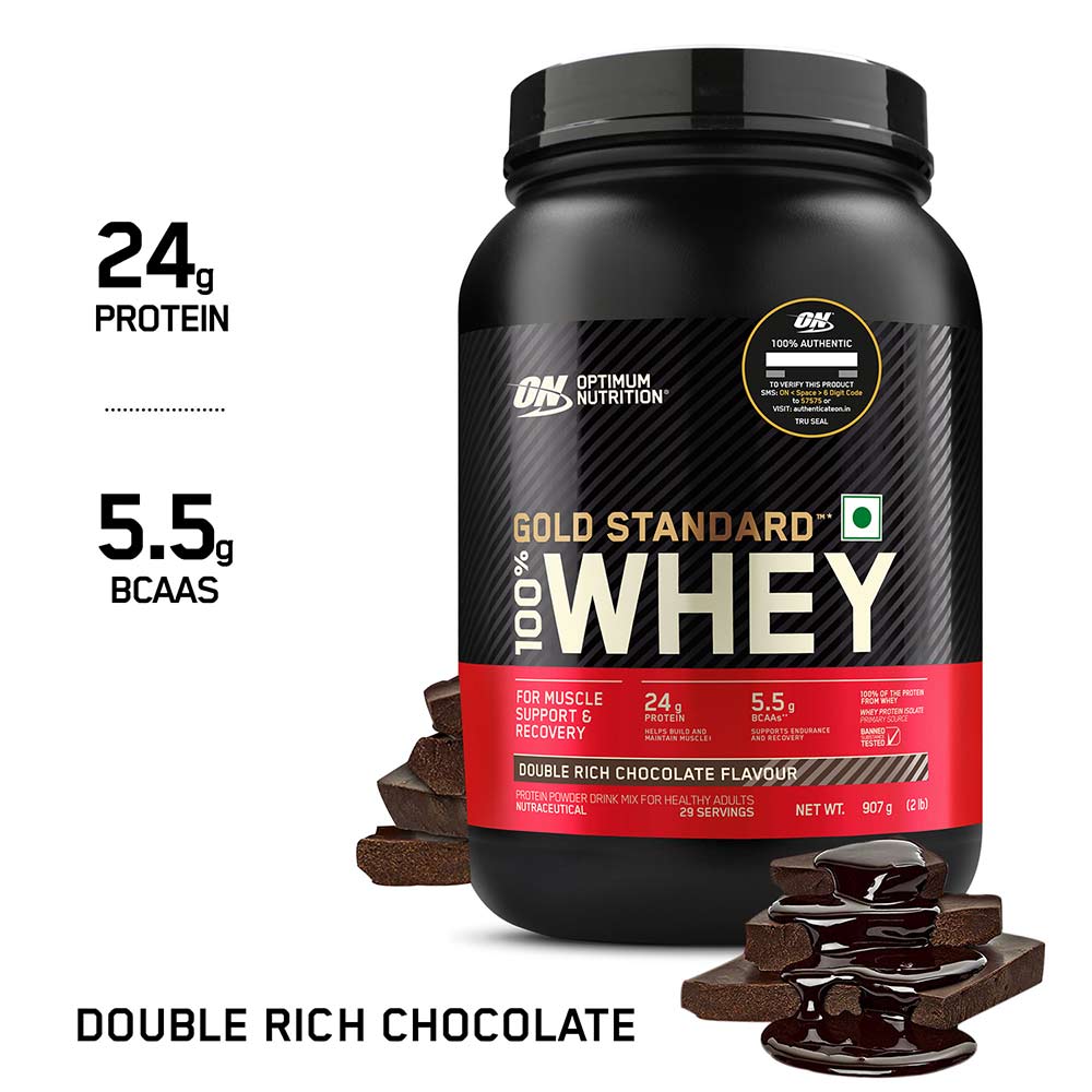 7 - ON (Optimum Nutrition) Gold Standard 100% Whey Protein,  2 lb  Double Rich Chocolate 