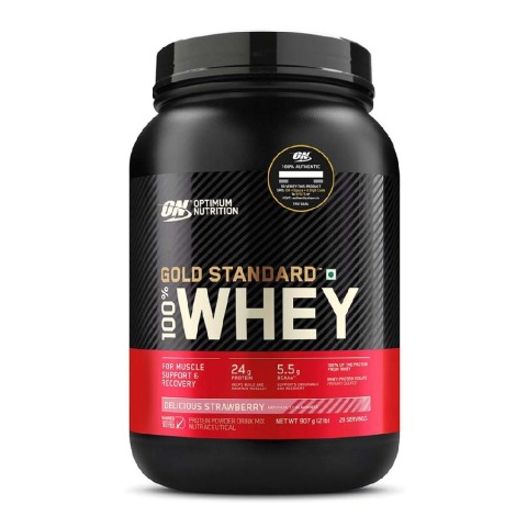 1 - ON (Optimum Nutrition) Gold Standard 100% Whey Protein, 2 lb Delicious Strawberry