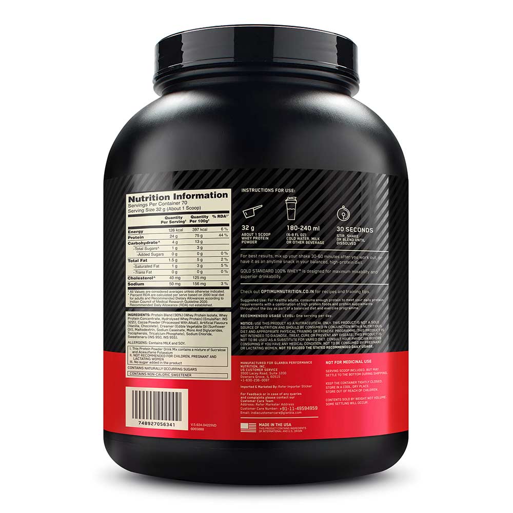 11 - ON (Optimum Nutrition) Gold Standard 100% Whey Protein,  5 lb  Extreme Milk Chocolate 