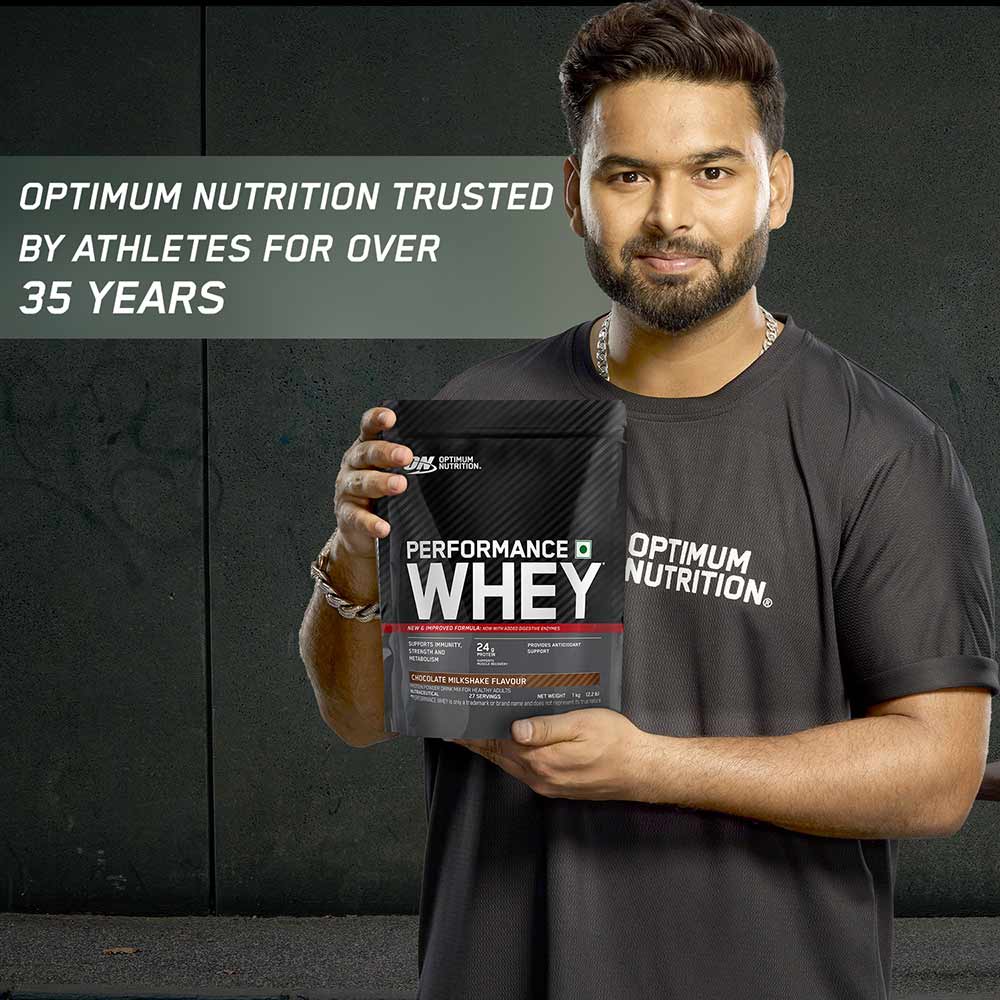9 - ON (Optimum Nutrition) Performance Whey,  2.2 lb  Chocolate Milkshake (Pouch) 
