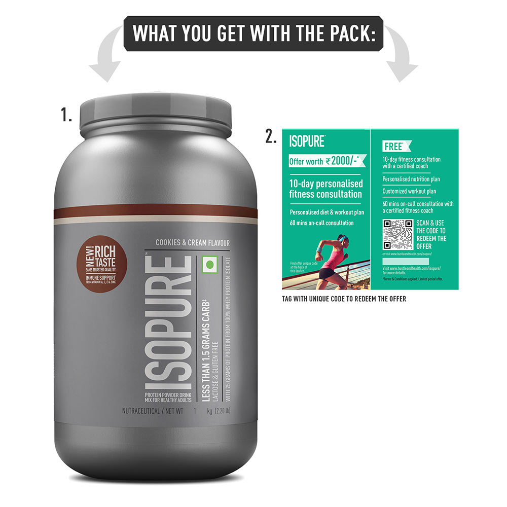 10 - Isopure 100% Whey Protein Isolate with Less Than 1.5 Grams Carbs,  2.2 lb  Cookies & Cream 