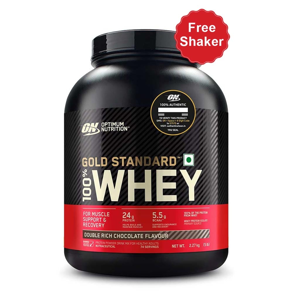 ON (Optimum Nutrition) Gold Standard 100% Whey Protein,  5 lb  Double Rich Chocolate 