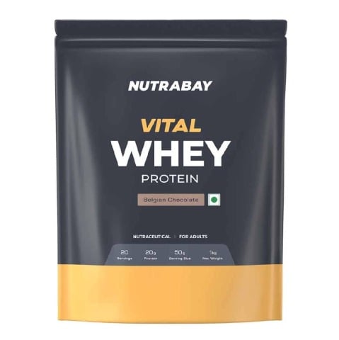 1 - Nutrabay Gold Vital Whey Protein,  2.2 lb  Belgian Chocolate 