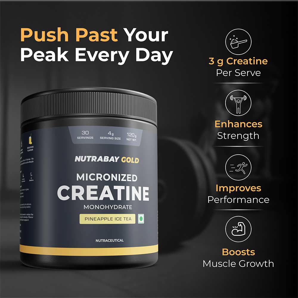 3 - Nutrabay Gold Micronised Creatine Monohydrate,  Pineapple Ice Tea  0.26 lb 