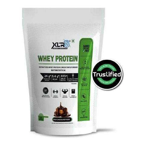 1 - XLR8 Flavoured Whey Protein 24 g Protein,  2 lb  Milk Chocolate Fudge 