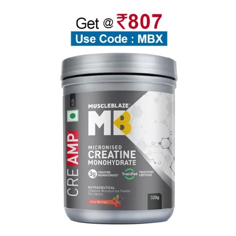 MuscleBlaze Creatine Monohydrate CreAMP,  Juicy Berries  0.71 lb 