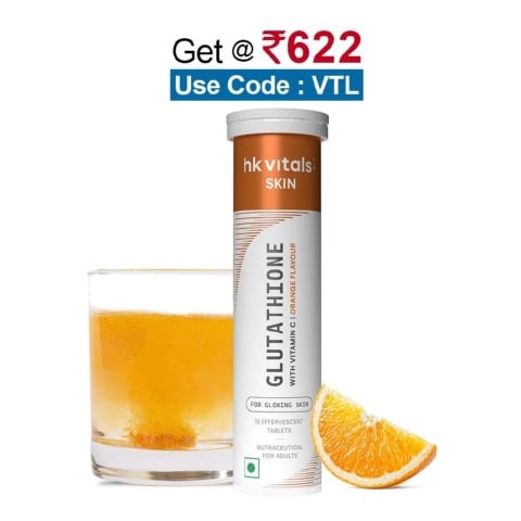 HealthKart HK Vitals Glutathione Effervescent,  Orange  15 tablet(s) 