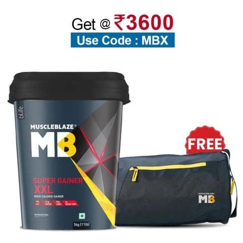 MuscleBlaze Super Gainer XXL,  11 lb  Banana 