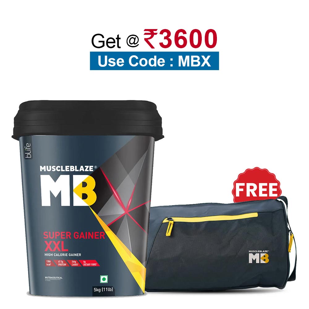 MuscleBlaze Super Gainer XXL,  11 lb  Banana 