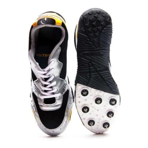 Vector X Athletix Running Spike Shoes,  Black  8 