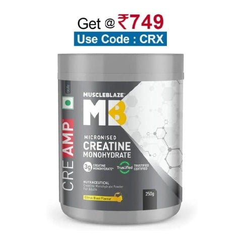 MuscleBlaze Creatine Monohydrate CreAMP,  Citrus Blast  0.55 lb 