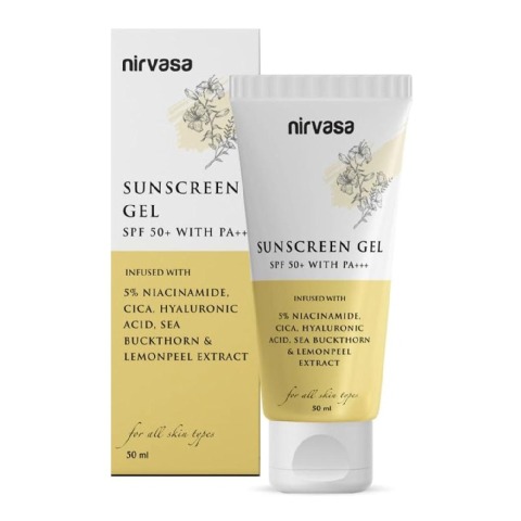1 - Nirvasa Sunscreen Gel with 5% Niacinamide,  50 ml  SPF 50+ with PA+++ 