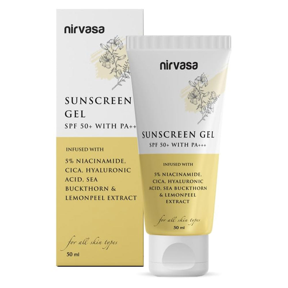 1 - Nirvasa Sunscreen Gel with 5% Niacinamide,  50 ml  SPF 50+ with PA+++ 