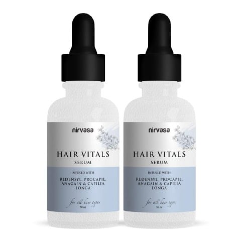 1 - Nirvasa Hair Vitals Serum,  50 ml  for All Hair Types (Pack of 2) 