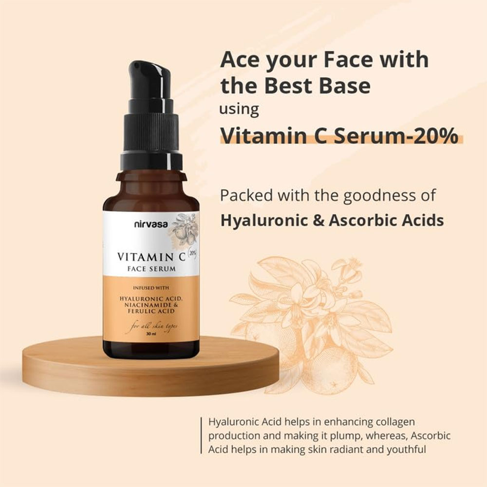 5 - Nirvasa Vitamin C Face Serum,  30 ml  for All Skin Types (Pack of 2) 
