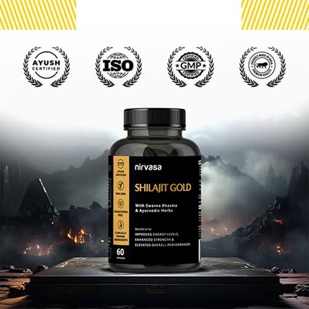 6 - Nirvasa Shilajit Gold,  120 capsules 