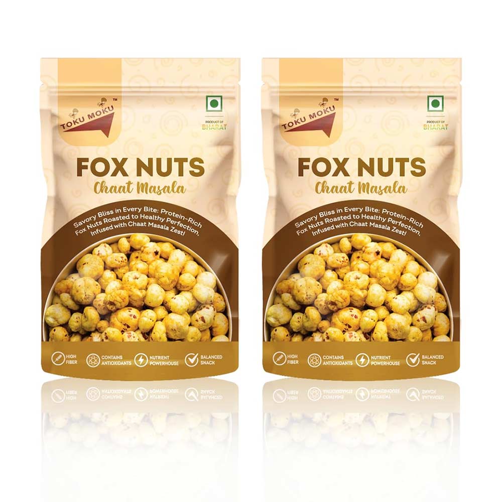 1 - TOKU MOKU Roasted Makhana,  Chaat Masala (Pack of 2)  55 g 