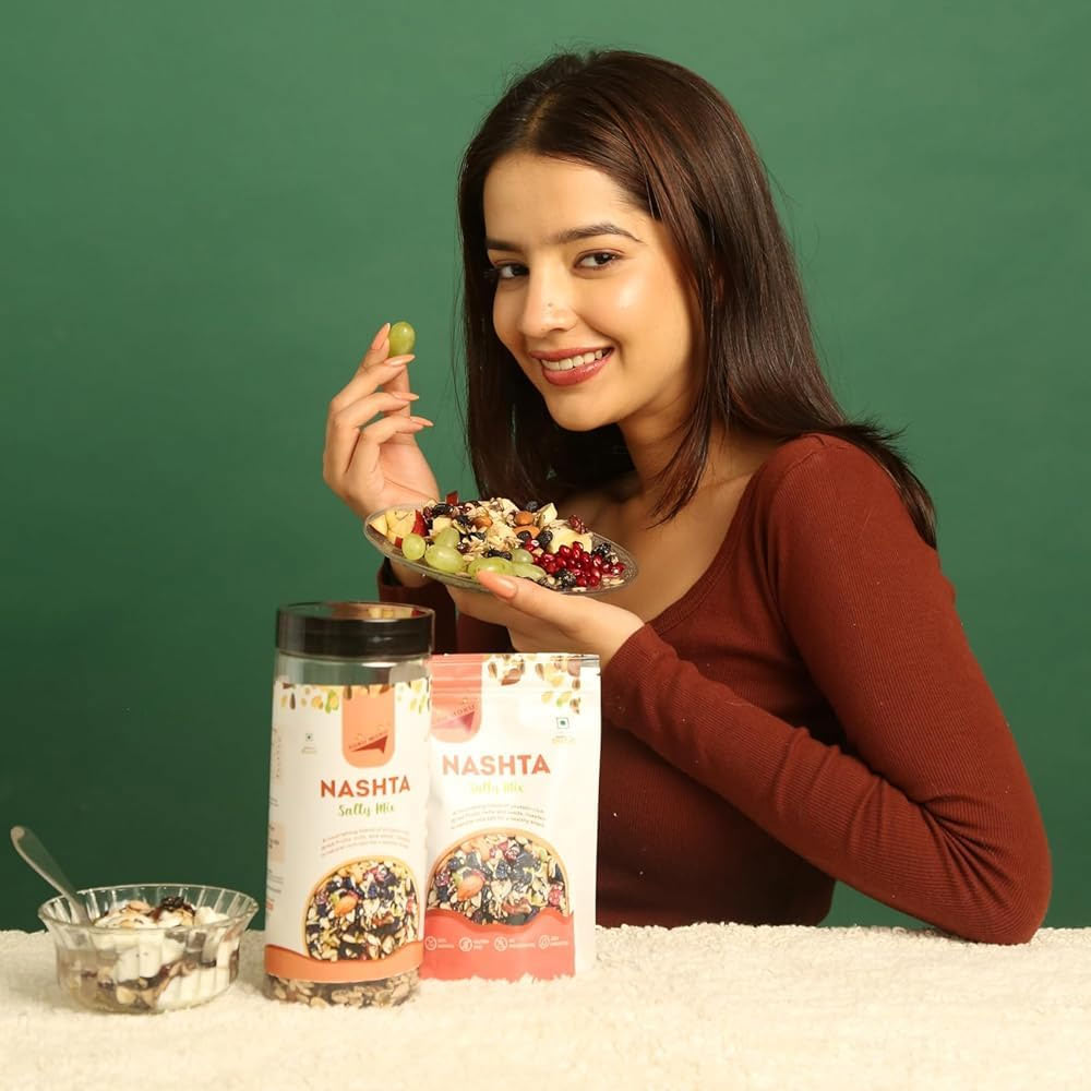 3 - TOKU MOKU Nashta Healthy Mixed Nuts with Dry Fruits,  Salty Mix (Pack of 3)  84 g 