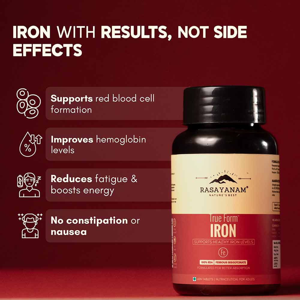 6 - Rasayanam Iron with Ferrous Bisglycinate,  60 tablet(s) 