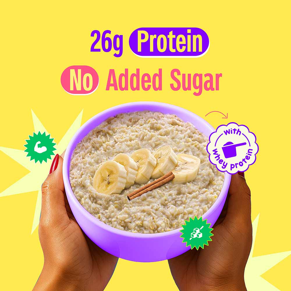 2 - Yogabar 26g High Protein Oats,  1 kg  Banana Creme 