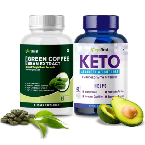 1 - NutraFirst Green Coffee Bean Extract & Keto Advanced Weight Loss Combo,  60 capsules 