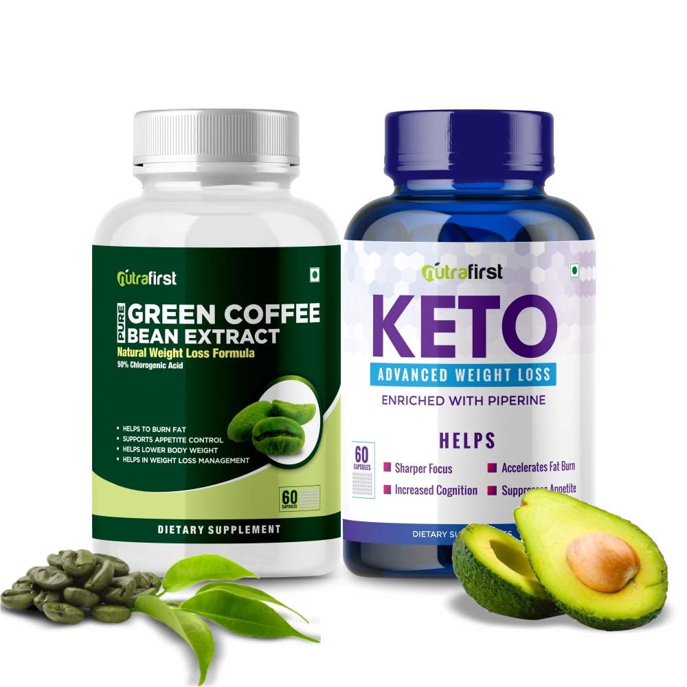 1 - NutraFirst Green Coffee Bean Extract & Keto Advanced Weight Loss Combo,  60 capsules 