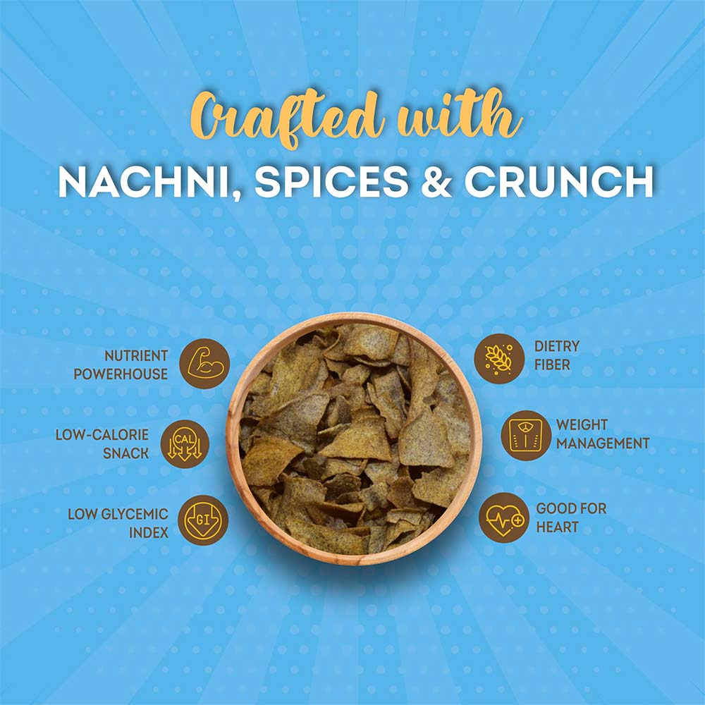 2 - TOKU MOKU Ragi Chips,  Chaat Masala (Pack of 3)  150 g 