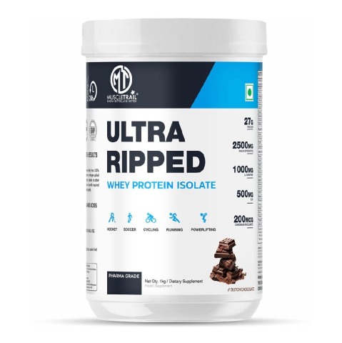 1 - Muscle Trail Ultra Ripped Whey Protein Isolate,  2.2 lb  Dutch Chocolate 