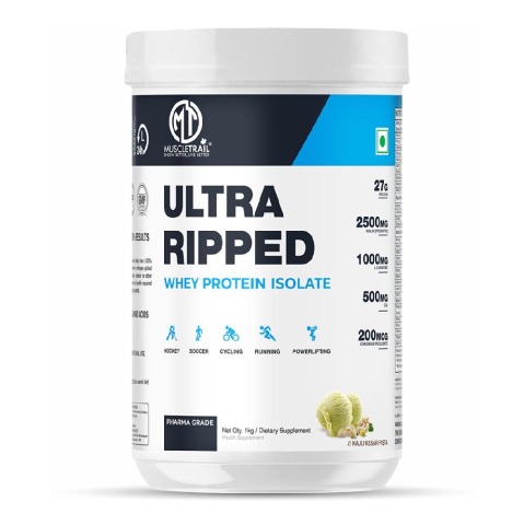 1 - Muscle Trail Ultra Ripped Whey Protein Isolate, 2.2 lb Kaju Kesar Pista