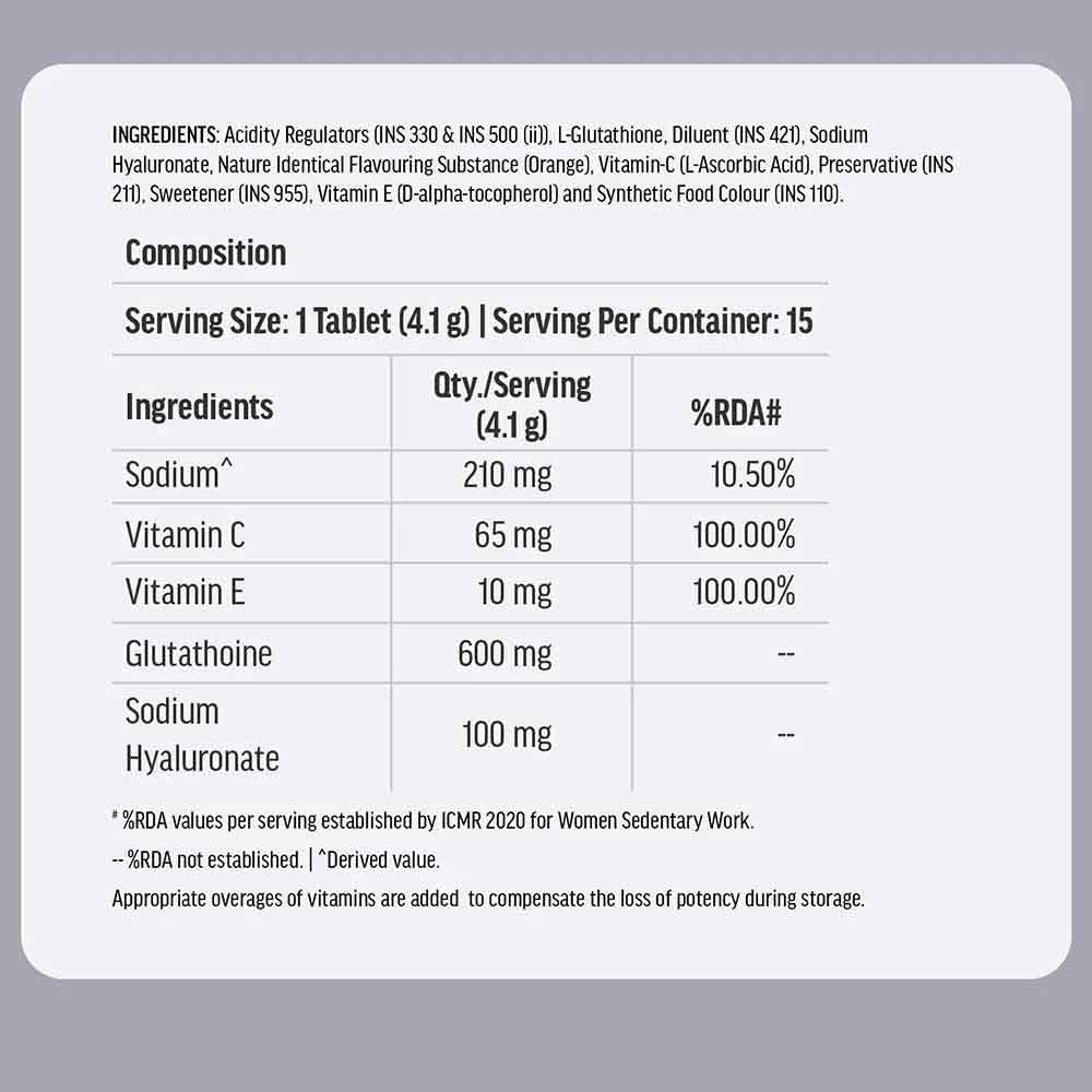 Glutathione Orange and ACV Watermelon Effervescent 15 Tabs Combo
