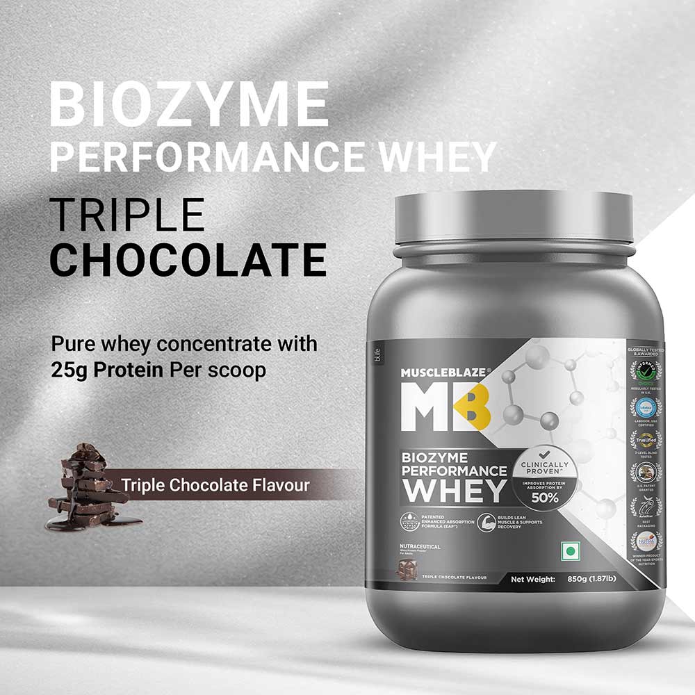 2 - MuscleBlaze Biozyme Performance Whey,  1.87 lb  Triple Chocolate