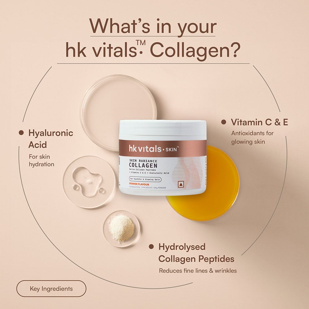 2 - HealthKart HK Vitals Skin Radiance Collagen 100 g Orange with HK Vitals Glutathione Effervescent,  15 tablet(s)  Orange