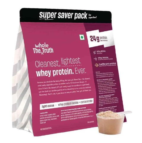 1 - The Whole Truth Whey Protein,  4.4 lb  Light Cocoa 