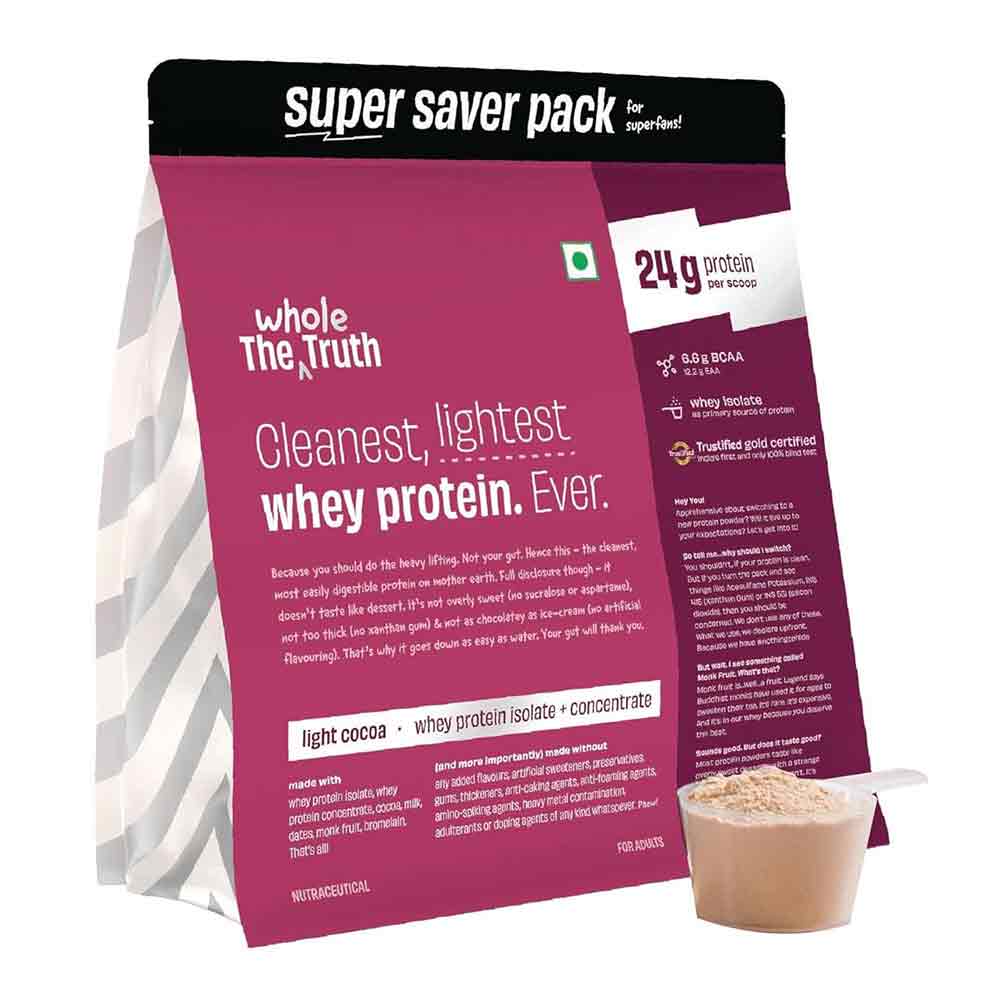 1 - The Whole Truth Whey Protein,  4.4 lb  Light Cocoa 