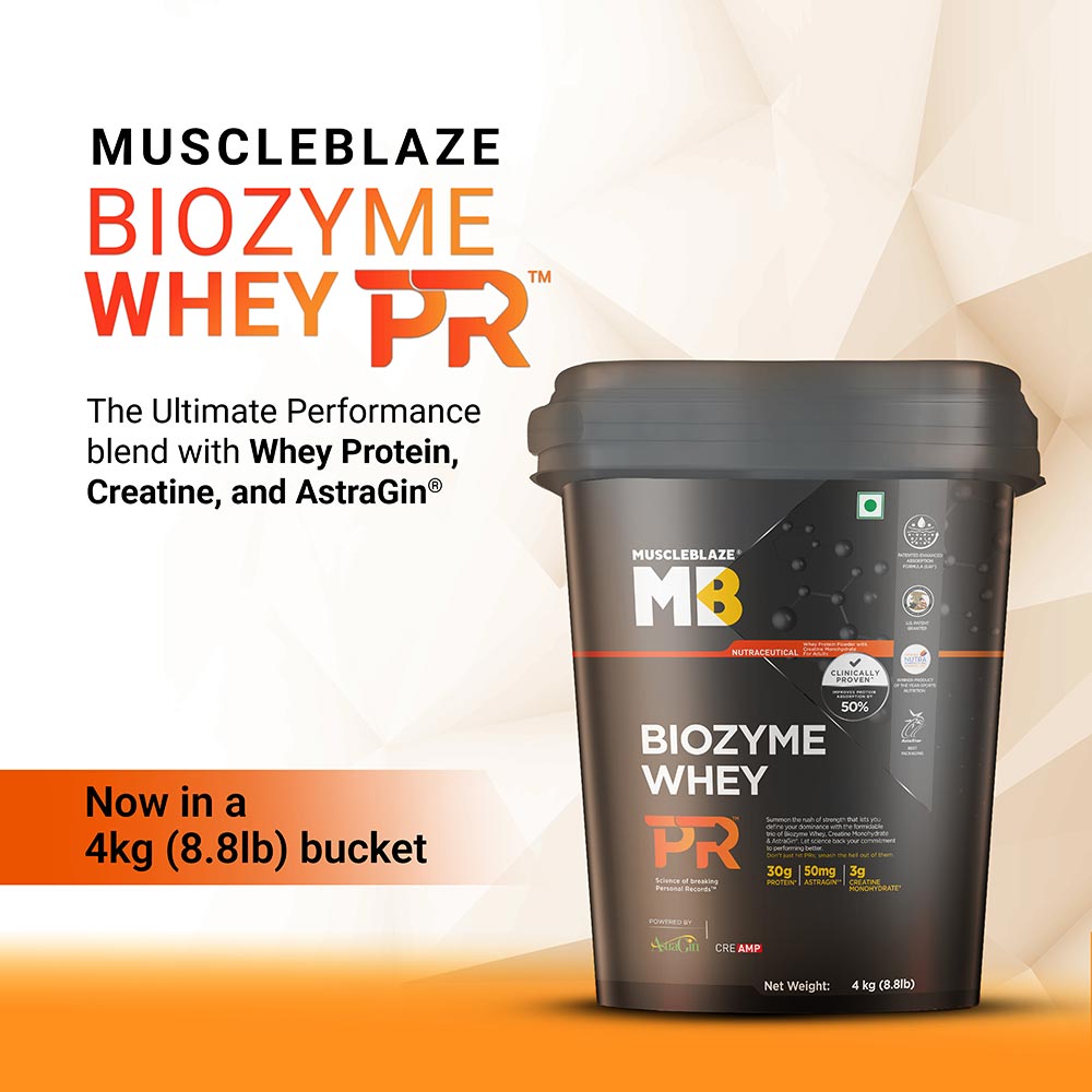 6 - MuscleBlaze Biozyme Whey PR, 8.8 lb Chocolate Fudge