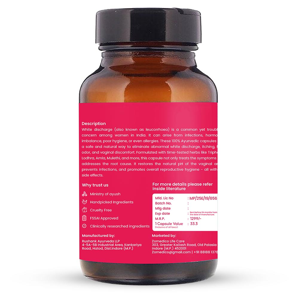 3 - WOMENSES White Discharge,  60 capsules  Unflavoured 