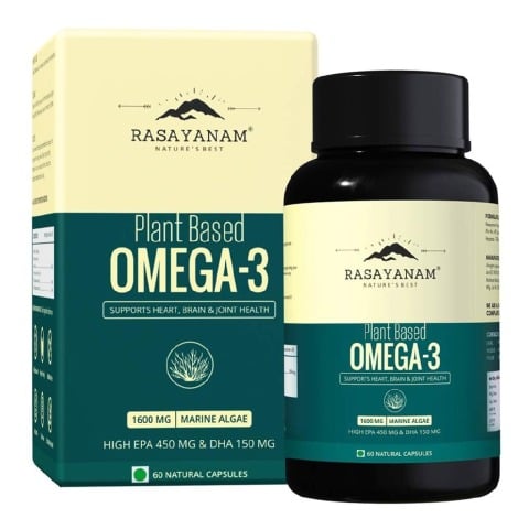 1 - Rasayanam Plant Based Omega 3,  60 capsules 