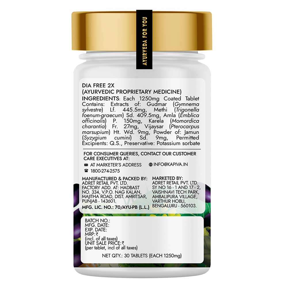 4 - Kapiva Dia Free 2X,  30 tablet(s) 