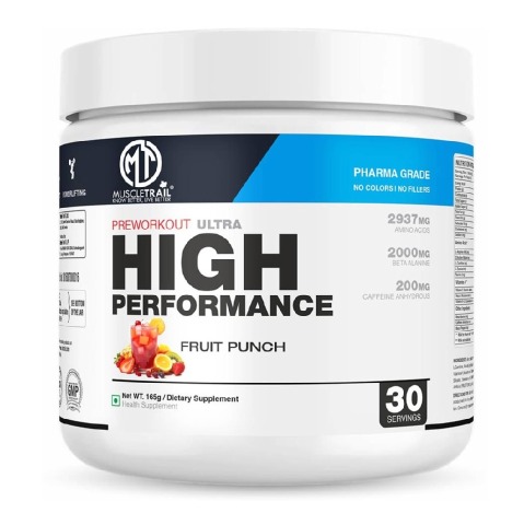 1 - Muscle Trail Pre-Workout Ultra High-Performance,  0.36 lb  Fruit Punch 