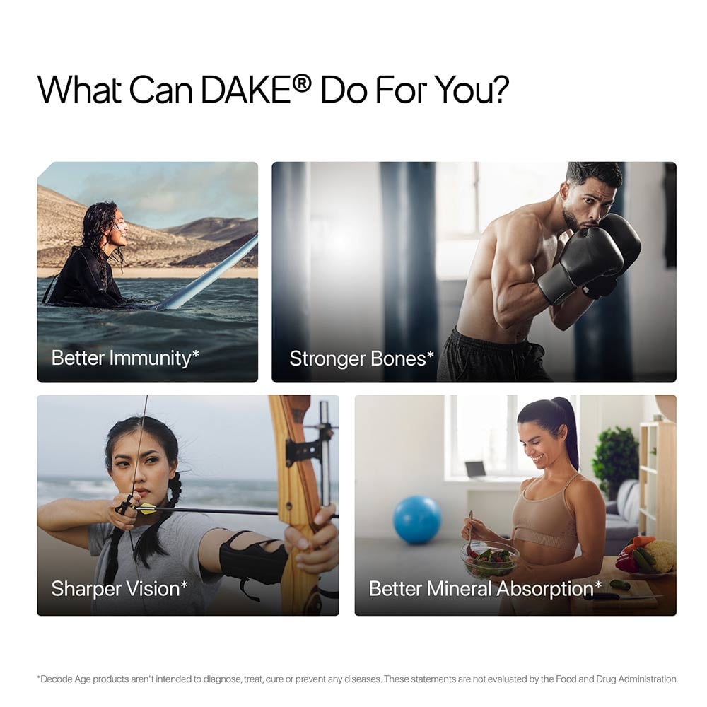 8 - Decode Age Dake Vitashine Vitamin D3, K2 (MK7), A & E,  30 veggie capsule(s)  Unflavoured - 600 IU 