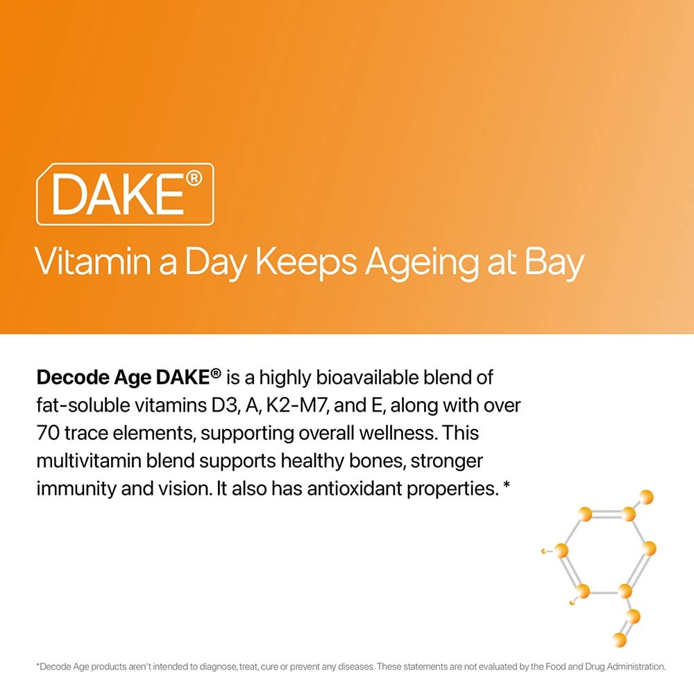 7 - Decode Age Dake Vitashine Vitamin D3, K2 (MK7), A & E,  30 veggie capsule(s)  Unflavoured - 5000 IU 