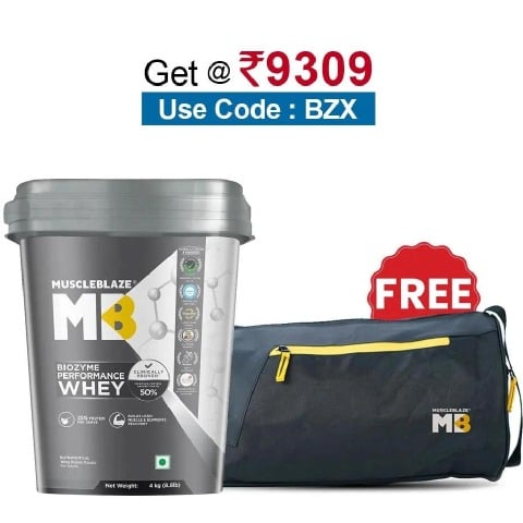 MuscleBlaze Biozyme Performance Whey, 8.8 lb Chocolate Hazelnut