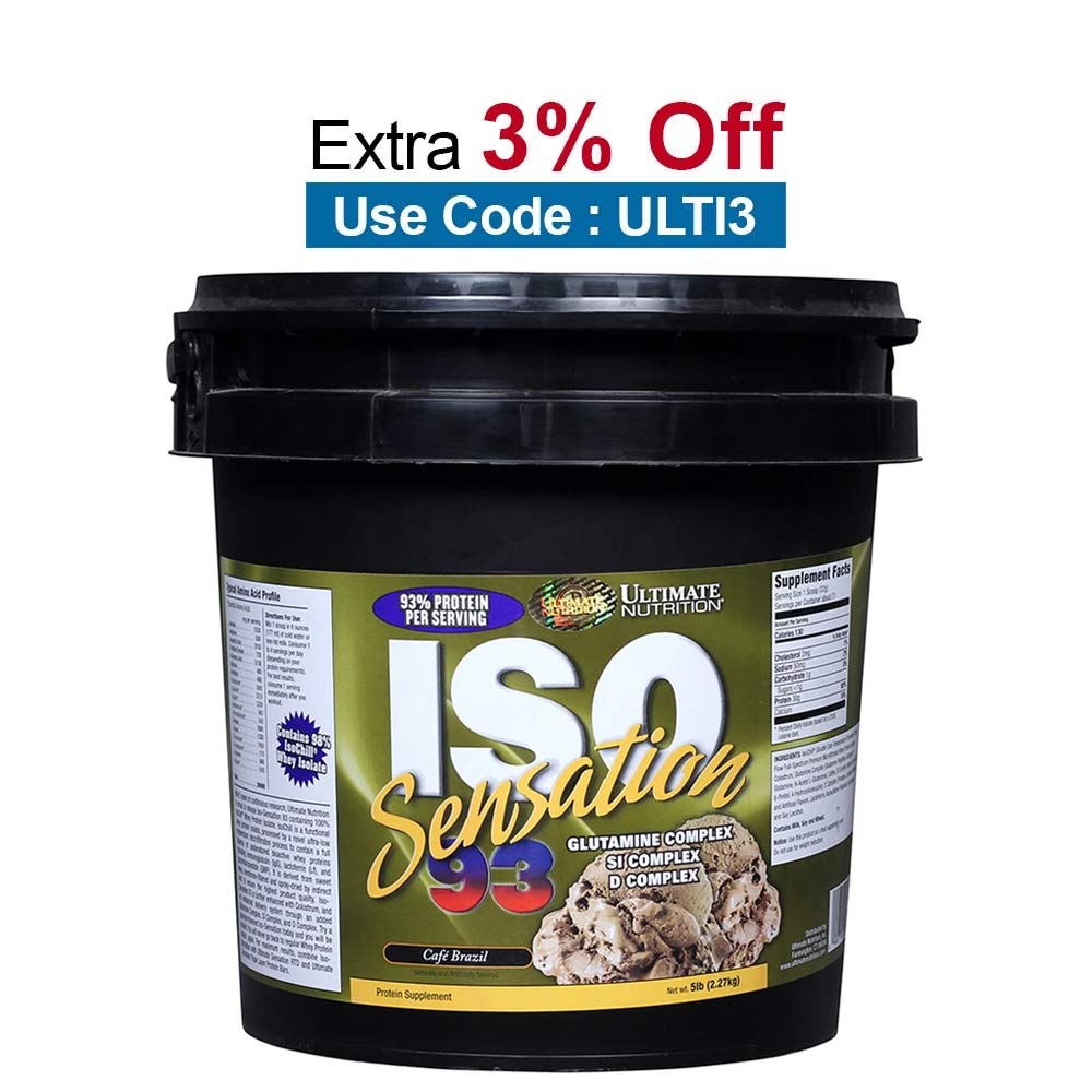 Ultimate Nutrition ISO Sensation 93, 5 lb Cafe Brazil