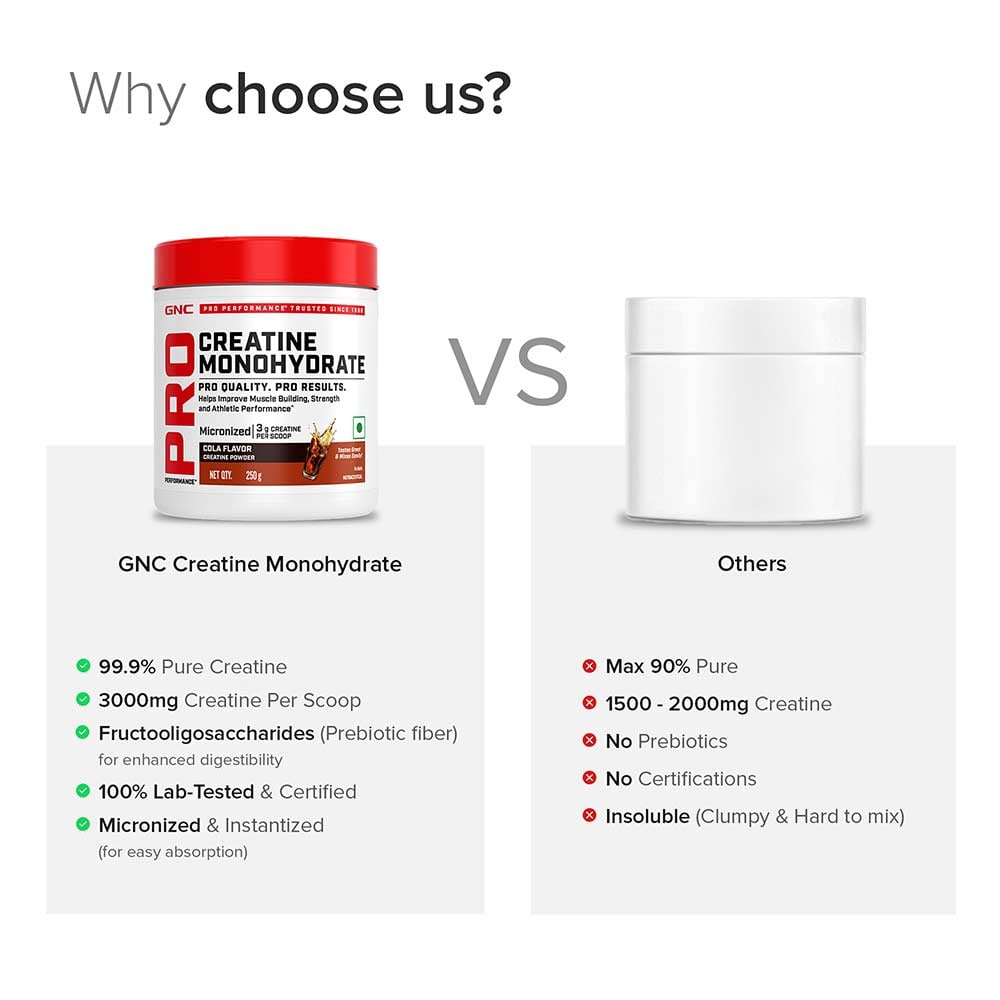 3 - GNC Pro Performance Pure Micronized Creatine Monohydrate,  Cola  0.55 lb 