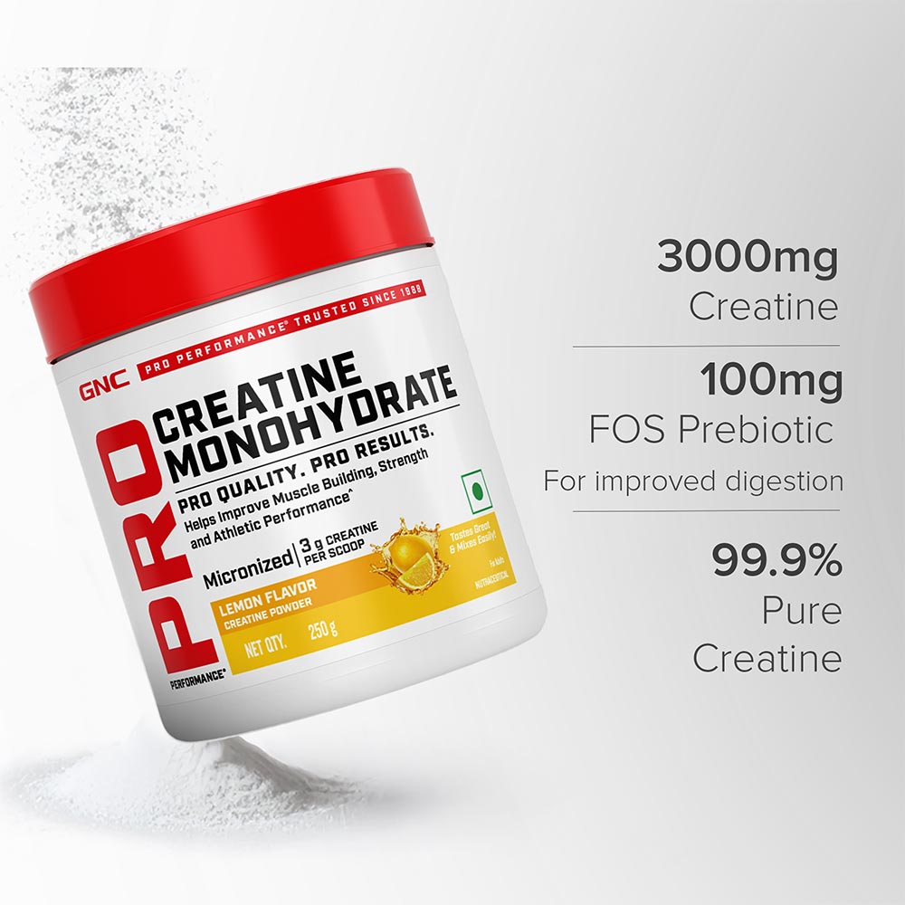 6 - GNC Pro Performance Pure Micronized Creatine Monohydrate,  Lemon  0.55 lb 
